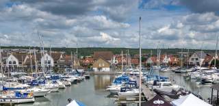 Photograph showing the marina at Port Solent
