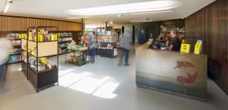 Photograph of the shop and reception area at The D-Day Story