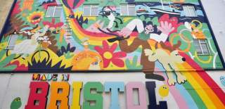 Aardman Morph Street Art Mural - artist Dave Bain, credit Upfest and Cabot Circus