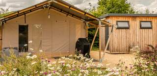 Safari tent at Cotswold Farm Park