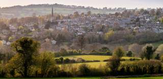 View across fields to Painswick