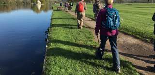 Walkers on the Thames Path at Henley