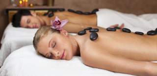 Relaxing warm stone treatment at Otium Spa Gjøvik