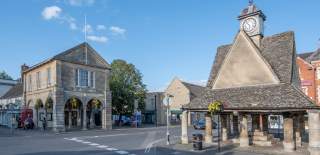 The Town Hall and Buttercross in Witney