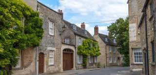 View down a quiet side street in Woodstock