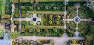 Aerial view of Abbey House Manor gardens