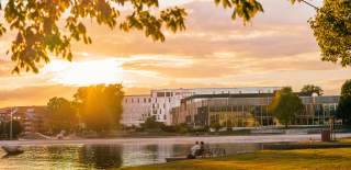 Solnedgang i Kristiansand sentrum