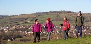 Winter walkers near Winchcombe