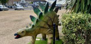 Plastic Dinosaur on the beach