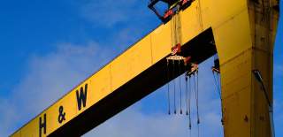 Image of the Samson and Goliath Cranes.