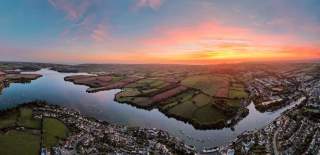 Aerial view of Kingsbridge Estuary