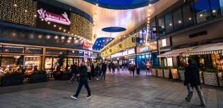 The Brewery Quarter Cheltenham at night