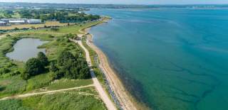Aerial photograph of Milton Common and Langstone Harbour by Shaun Roster