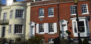 Photograph showing the front of the Charles Dickens Birthplace Museum