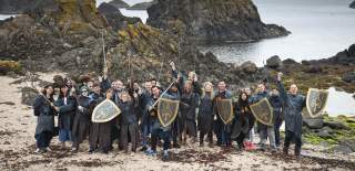 Group of people enjoying a Game of Thrones tour.