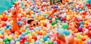 People in ballpit at Love Saves The Day - credit Sophie Harbinson