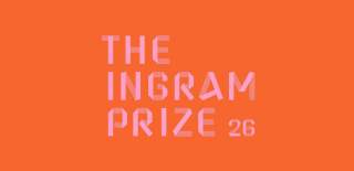 The Ingram Prize 26 in pink text on an orange background.