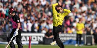 A Gloucestershire County Cricket Club player bowling at the Seat Unique cricket stadium in North Bristol - credit Gloucestershire County Cricket Club
