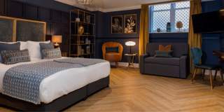 A bedroom at Hort's Townhouse Bristol a boutique hotel in Bristol city centre