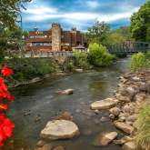 Creek Flowing Through Downtown Gatlinburg, TN