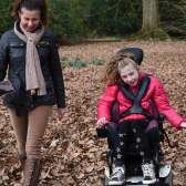 A mother and her daughter, a wheelchair user, at Westonbirt Arboretum - credit Brian Martin