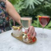 Columns Martini and Boulevardier Cocktails