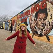 The Wisconsinista at the Groundhog Mural