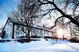 Winter and sunshine at Hoel farm in Ringsaker