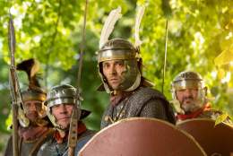 People dressed as roman soldiers