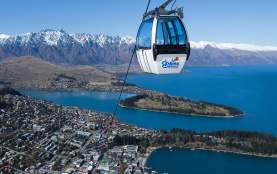 Skyline Gondola over Queenstown with the Remarkables mountains in the background