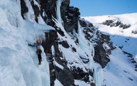 Ice Climbing on Wye Creek in Queenstown with The North Face