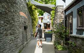 Person in Arrowtown laneway