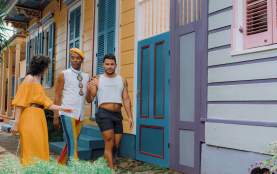 Three friends exploring the Marigny neighborhood