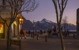 View of The Mall at Night with view of mountains