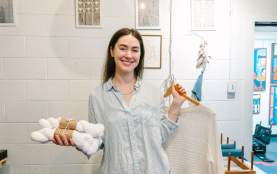 Fiber artist at ArtWorks