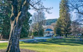 Gazebo in Queenstown Gardens in spring