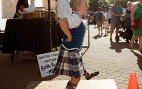 A young girl tap or Irish dancing.