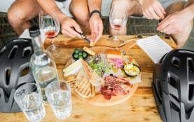 Close up charcuterie platter at Mt Rosa Winery