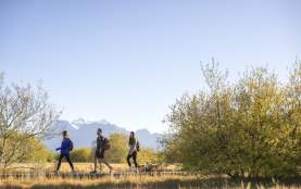 People walking the Glenorchy Lagoon Walkway