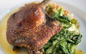 Confit Duck Leg with Dirty Rice - Herbsaint