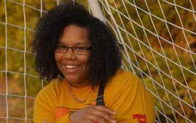 Mama Duke smiling at camera