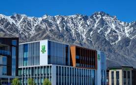 Holiday Inn Remarkables Park infront of a snow covered mountain