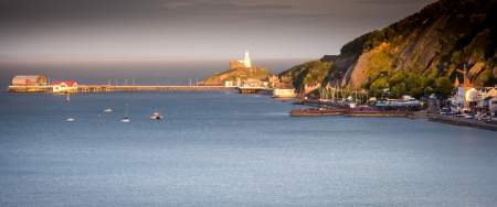Landscape view of mumbles and the pier