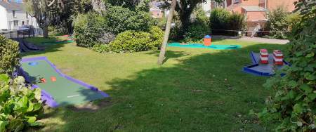 Mini golf course in park
