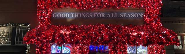 Good Things For All Seasons in Grapevine decorated during Christmas Capital of Texas