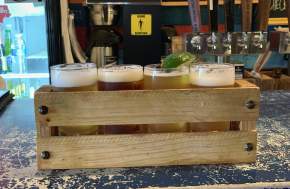 Beer sampler from a Beaumont brewery