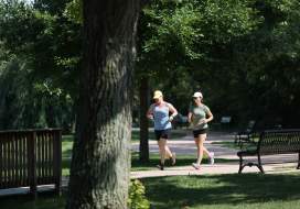 Running in Baker Park