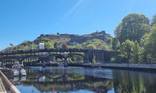 Tista elven og Fredriksten festning i bakgrunnen