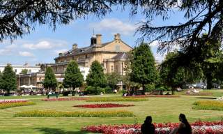 Imperial Gardens Cheltenham on a hot summers day.