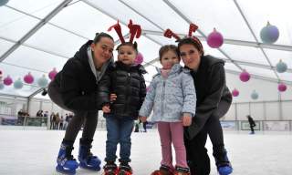 Children ice skating at Cheltenham Ice Rink